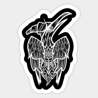 Tribal Crow Sticker